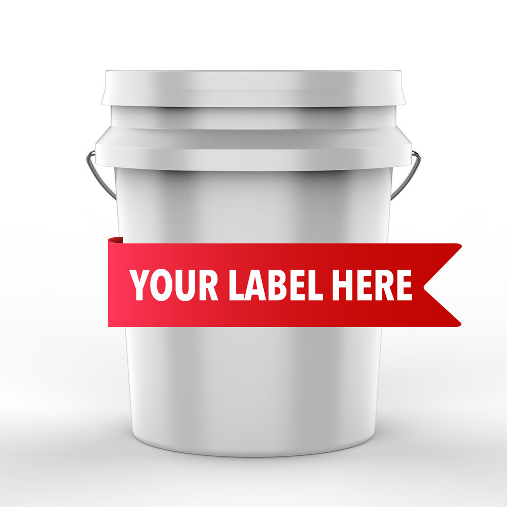 A tube/container of AIM #740 White Acrylic Mastic. The label displays the product number. This is a private label product.